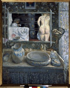 Spiegel über einem Waschbecken von Pierre Bonnard