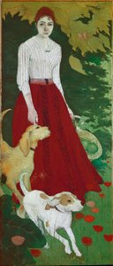 Fräulein Andree Bonnard und ihre Hunde von Pierre Bonnard