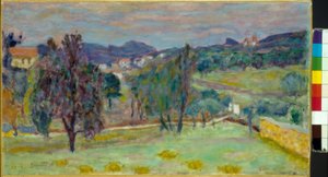 Violette Landschaft am Abend von Pierre Bonnard