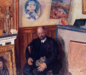 Porträt von Ambroise Vollard mit seiner Katze von Pierre Bonnard