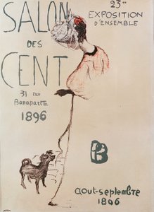 Plakat zur Werbung für die 23. Ausstellung des Salon des Cent, 1896