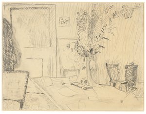 Blumentopf im Esszimmer von Le Cannet von Pierre Bonnard