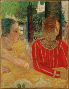 Reine Natanson und Marthe Bonnard im roten Mieder von Pierre Bonnard