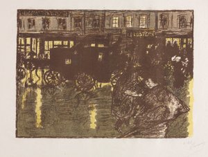 Straße am Abend im Regen von Pierre Bonnard