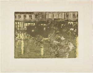 Straße bei Nacht im Regen, ca. 1896-1897 (veröffentlicht 1899) von Pierre Bonnard