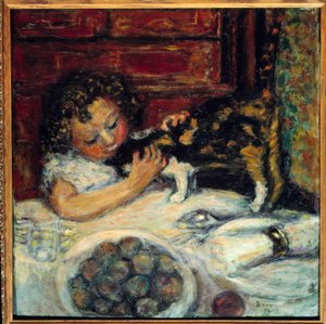 Das kleine Mädchen mit der Katze