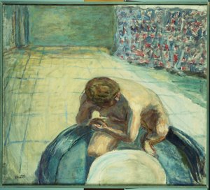 Frau in einer Badewanne, ca. 1917