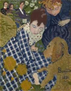 Frauen mit Hund von Pierre Bonnard