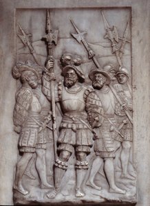 Soldaten (Detail) der Basreliefs des Grabes von Franz I. (1494-1547) von Pierre Bontemps (1505/1510-1568/1570) von Pierre Bontemps