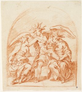 Allegorische Figur des Sommers flankiert von Pomona und Ceres von Pierre Brebiette
