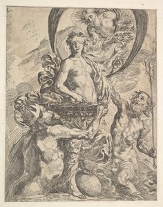 Jupiter, Pluto und Neptun bieten ihr Reichtum der Fortuna an von Pierre Brebiette