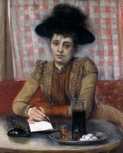 Im Café von Pierre Carrier Belleuse