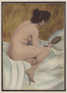 Das Erwachen, Frau mit Spiegel