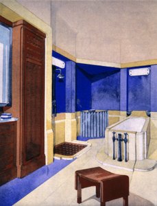 Badezimmerprojekt, ca. 1925 von Pierre Chareau