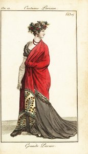 Frau in sehr formeller Kleidung, Paris von Pierre Charles Baquoy