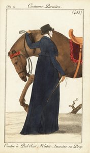 Reiterin oder Amazone mit ihrem Pferd, Paris