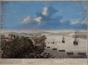 Ansicht des Landeplatzes oberhalb der Stadt Quebec, Beschreibung des Angriffs...auf die Hauteurs D