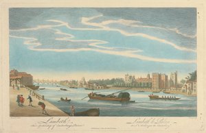 Lambeth. Der Palast des Erzbischofs von Canterbury von Pierre Charles Canot