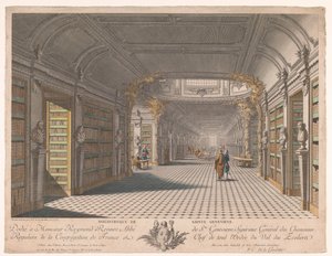 Bibliothek der Abtei Sainte-Geneviève in Paris von Pierre Claude Delagardette