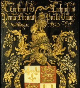 Schild von Edward IV (1442-83), König von England, in seiner Eigenschaft als Ritter des Ordens vom Goldenen Vlies
