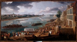 Ansicht von Paris, vom Quai de la Rapée aus gesehen, 1716
