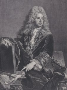 Porträt von Robert de Cotte, 1722 von Pierre Drevet