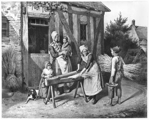 Hanfbrechen, um 1830-40 von Pierre Duval Lecamus