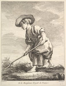 Kleines Mädchen bei der Feldarbeit, aus Premier Livre de Figures d