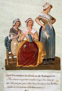 Französische Revolution: Jakobinerstrickerinnen oder Robespierre. Wir gaben diesen Frauen Geld, um zum Jakobinerclub zu gehen.