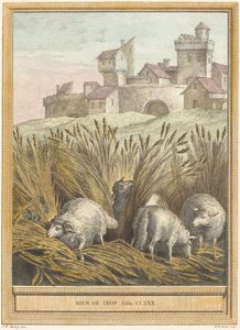 Nichts im Übermaß von Pierre Etienne Moitte after Jean Baptiste Oudry