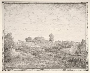 La Plaine de la Plante à Biau von Pierre Etienne Theodore Rousseau