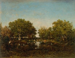 Der Teich Erinnerung an den Wald von Chambord von Pierre Etienne Theodore Rousseau