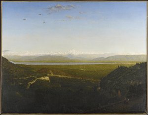 Blick auf den Mont Blanc, gesehen von La Faucille, ca. 1865 von Pierre Etienne Theodore Rousseau