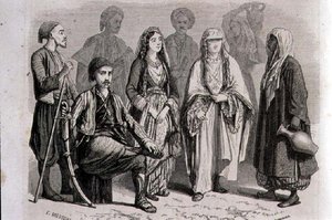 Anatolische Tracht in den 1860er Jahren, graviert von Stephane Pannemaker