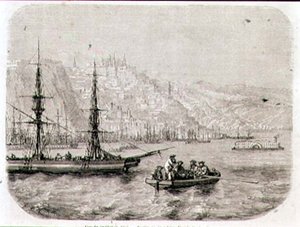 Ansicht von Quebec in den 1860er Jahren, graviert von Laly (Stich) von Pierre Eugene (after) Grandsire
