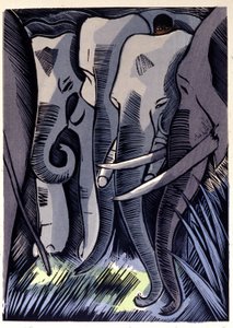 Mogli versteckt sich auf den Rücken von Elefanten. Rudyard Kipling 