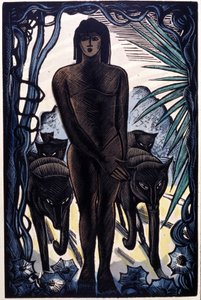 Mowgli und die Wölfe im Dschungel. Rudyard Kipling „Das Dschungelbuch“ von Pierre Falke