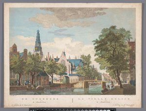Ansicht der Oude Kerk in Amsterdam