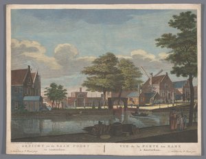 Ansicht des Raampoort in Amsterdam von Pierre Fouquet