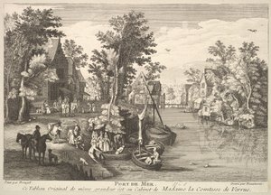See Hafen Port de Mer nach dem Gemälde in der Sammlung von Madame la Comtesse de Verrue