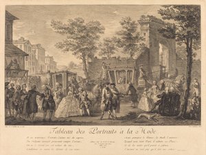 Tafel der Modeporträts von Pierre Francois Courtois after Augustin de Saint Aubin