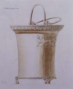 Entwurf eines Opferkrugs aus dem Museum von Neapel von Pierre Francois Leonard Fontaine