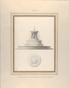 Entwurf für einen Brunnen für La Place Louis XV, ca. 1806 von Pierre Francois Leonard Fontaine