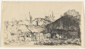 Unvollendete Landschaft von Pierre François Basan (workshop of)