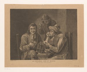 Tabakschnupfende und -rauchende Gesellschaft von Pierre François Basan