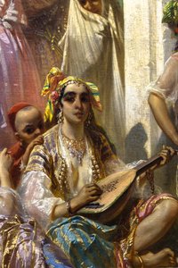 Frauen von Algier, Innenhof von Pierre François Eugène (after) Giraud