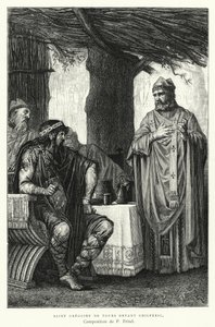 Saint Gregoire De Tours Devant Chilperic (Gravur) von Pierre Fritel