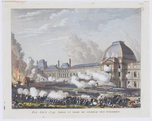 Der Sturm auf den Tuilerienpalast am 10. August 1792, ca. 1800
