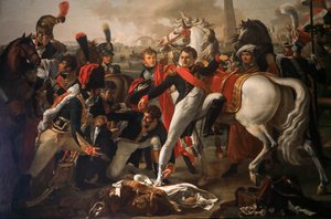 Napoleon verwundet vor Ratisbonne von Pierre Gautherot
