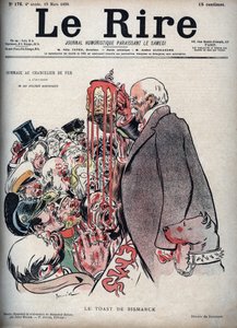 Der Toast von Otto von Bismarck - Zeichnung von Pierre Georges Jeanniot (1848-1934) für 